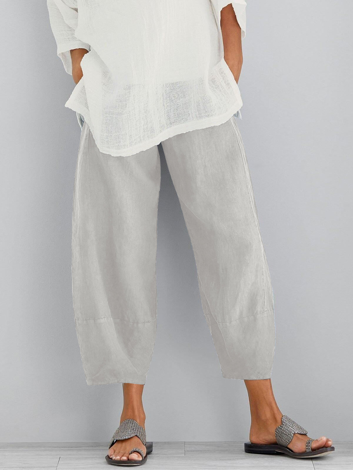 Women Cotton Pants Spring Summer Casual Pants