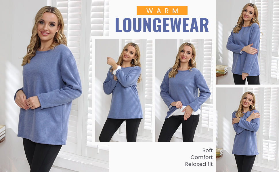 Warm Sherpa Lined Fleece Sport Sweatshirt