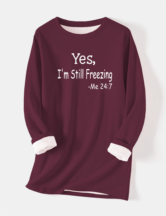 I'm Cold Warm Sherpa Lined Fleece Sport Sweatshirt