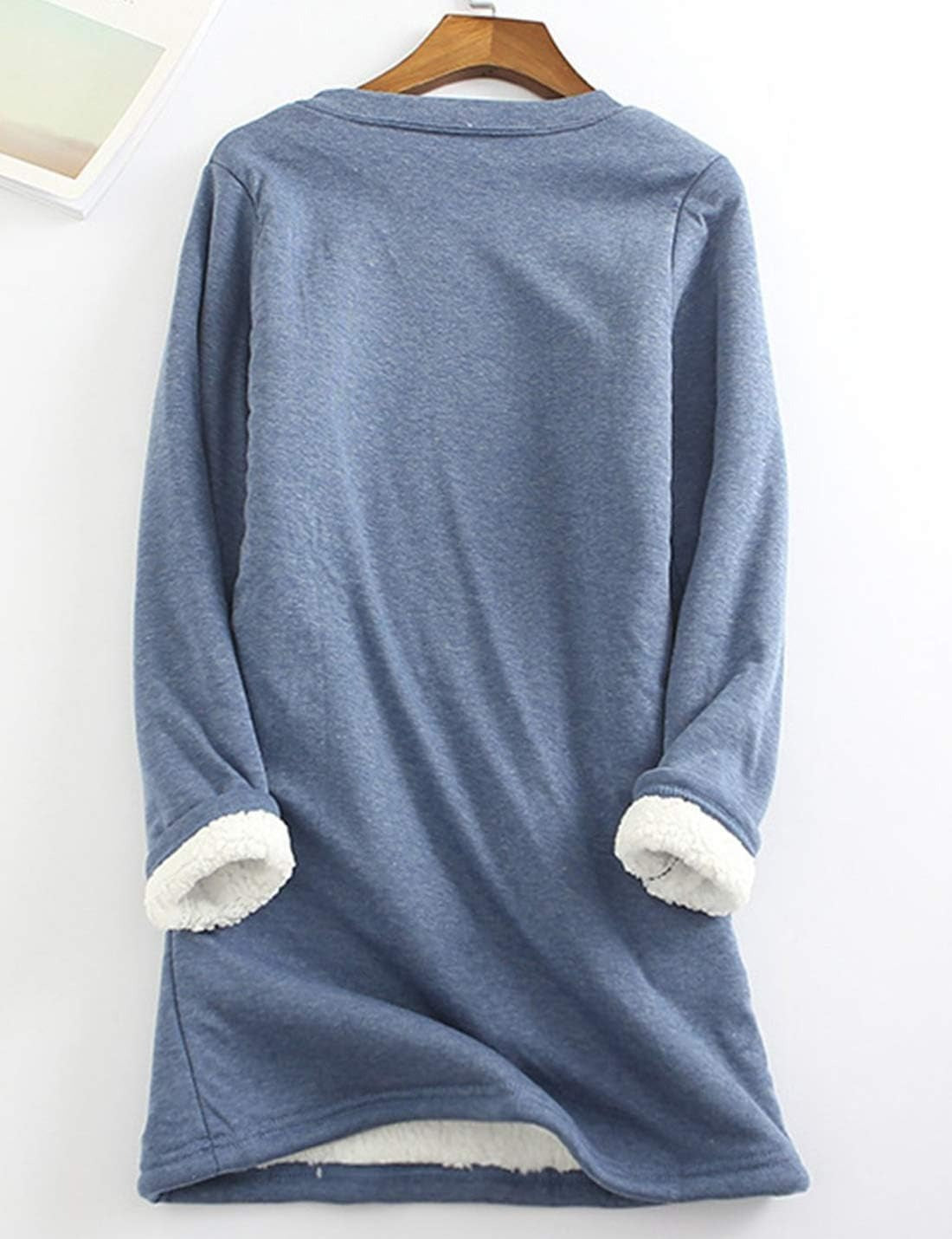 Warm Sherpa Lined Fleece Sport Sweatshirt