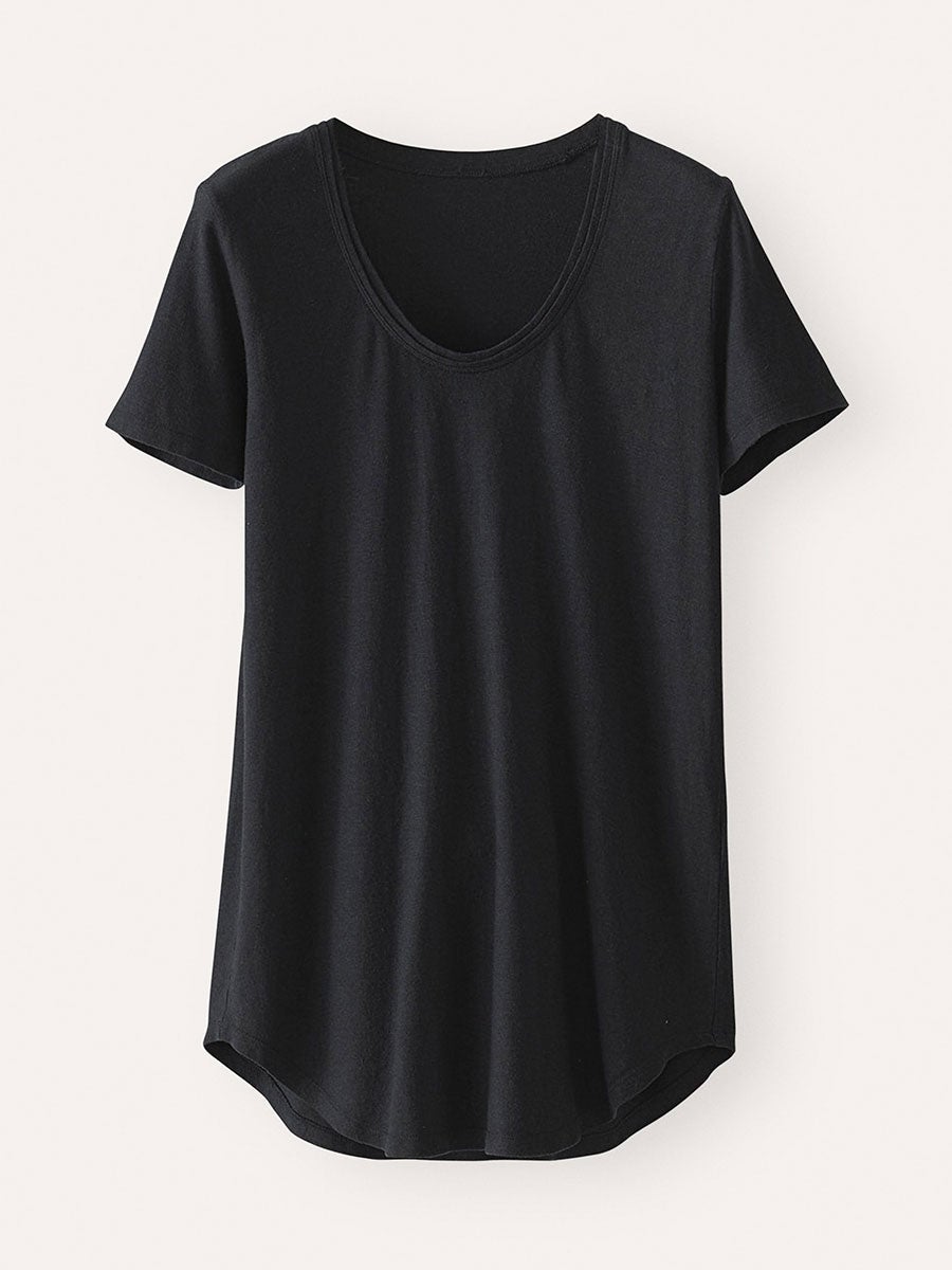 White Solid Round Neck Casual Blouse